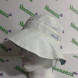 Adidas Bucket Hat Golf Pony Reversible Ladies Womens Gingham White Blue One Size